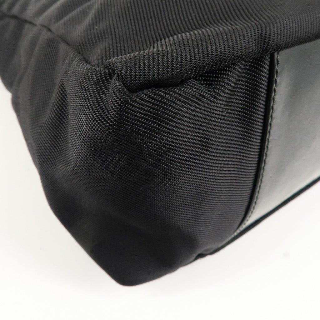 GUCCI Bamboo Nylon Leather 2WAY Bag Black 000・2404・0509