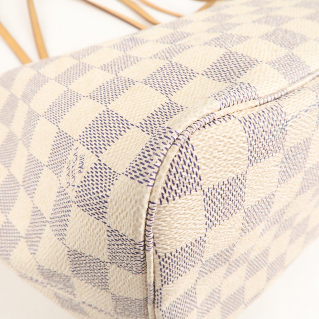 Louis Vuitton Damier Azur Neverfull MM Tote Bag N51107