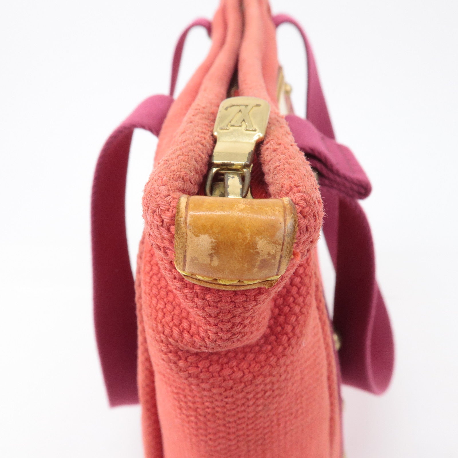 Louis Vuitton Antigua Cabas MM Tote Bag Hand Bag Rouge M40034