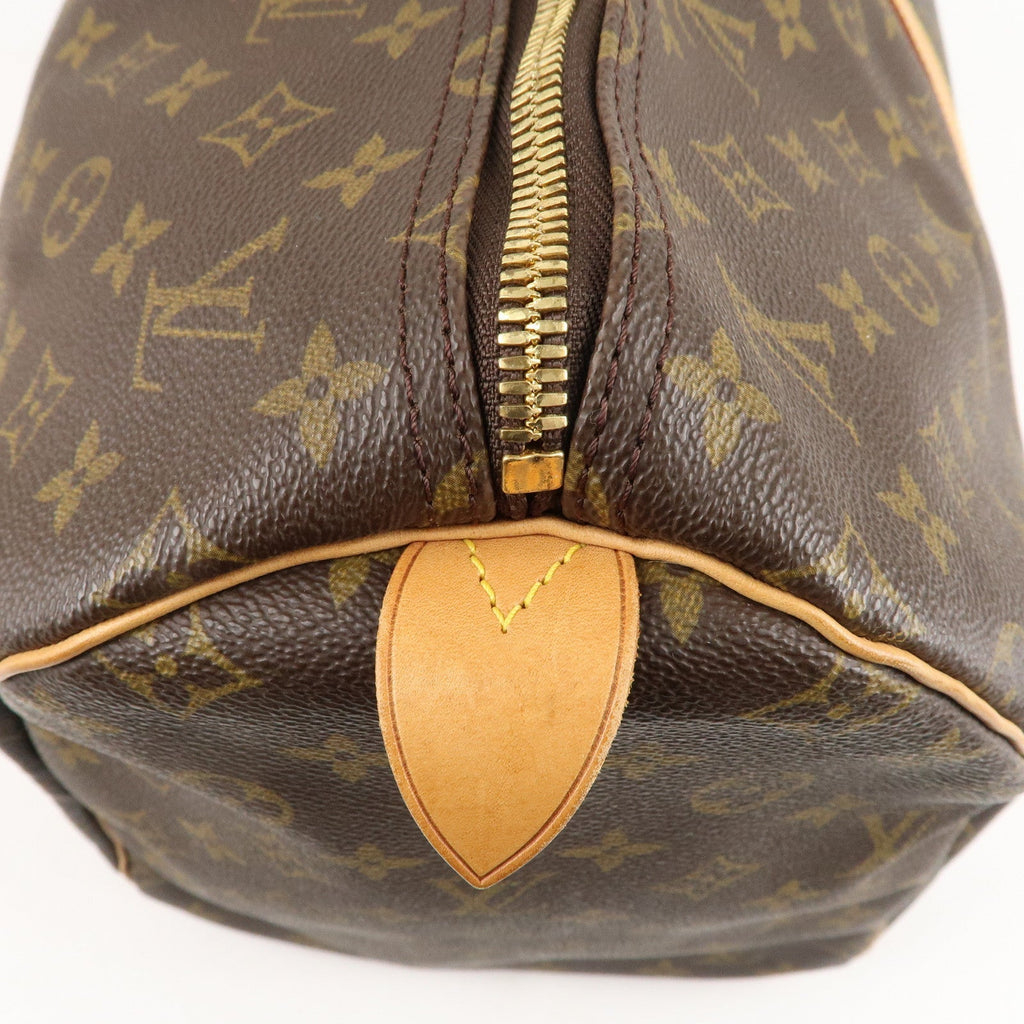 AuthenticLouis Vuitton Monogram Keep All 55 Boston Bag Brown M41424