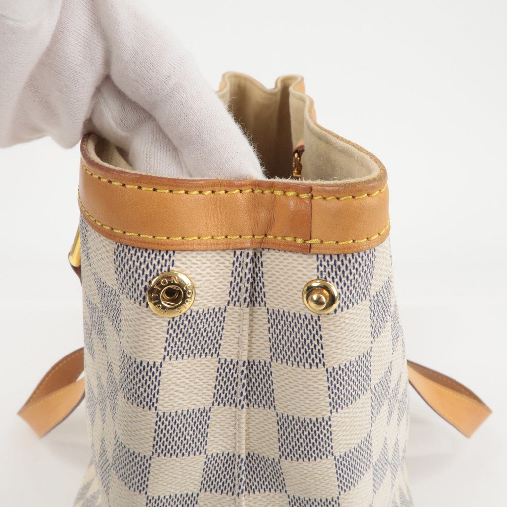 Louis Vuitton Damier Azur Hampstead PM Hand Bag Ivory N51207