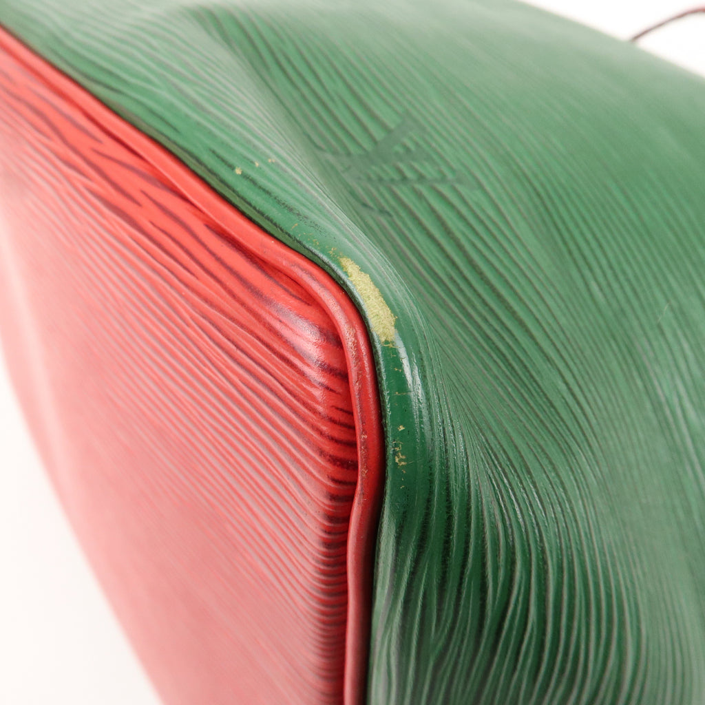 Louis Vuitton Epi Petit Noe Shoulder Bag Green Red M44147