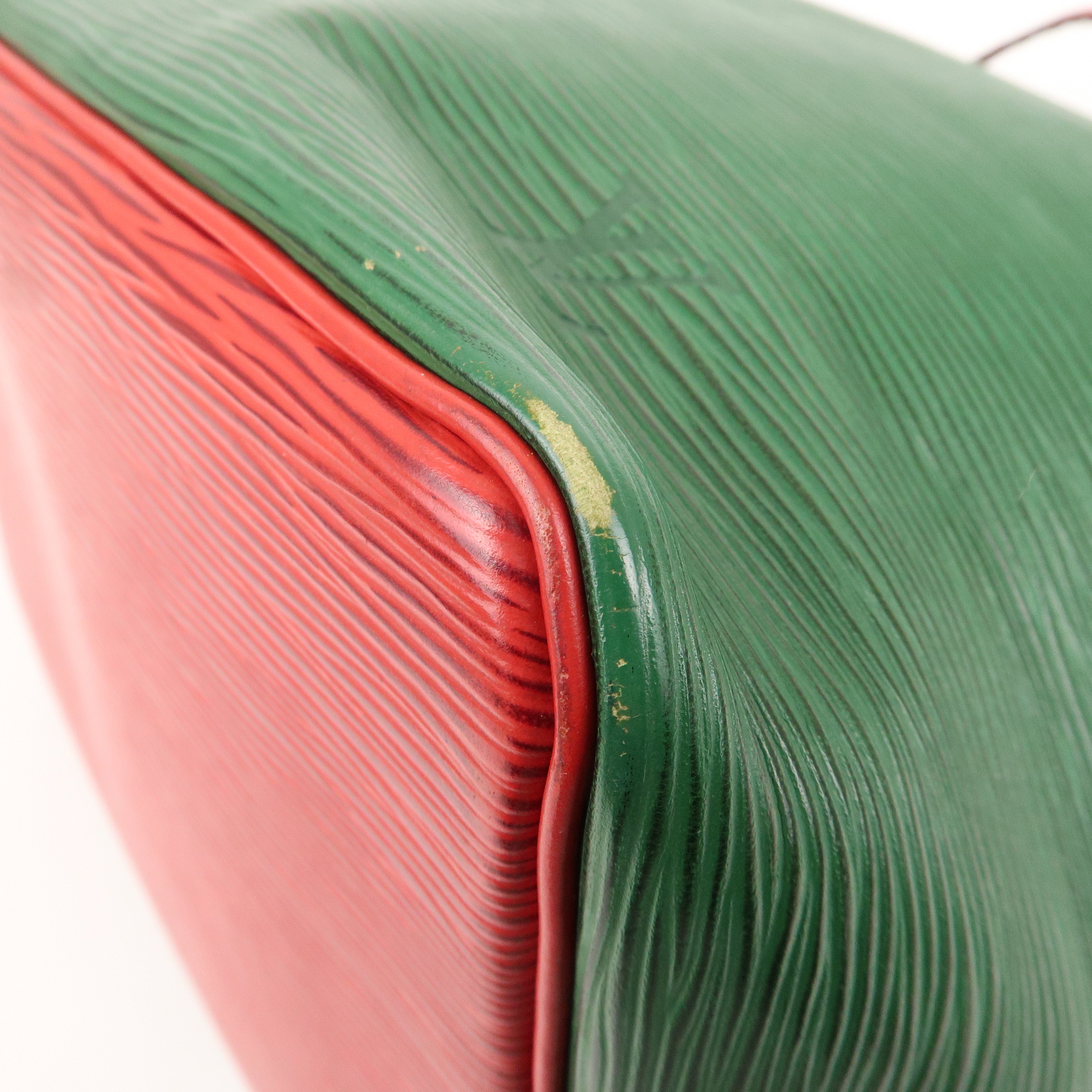 Louis Vuitton Epi Petit Noe Shoulder Bag Green Red M44147