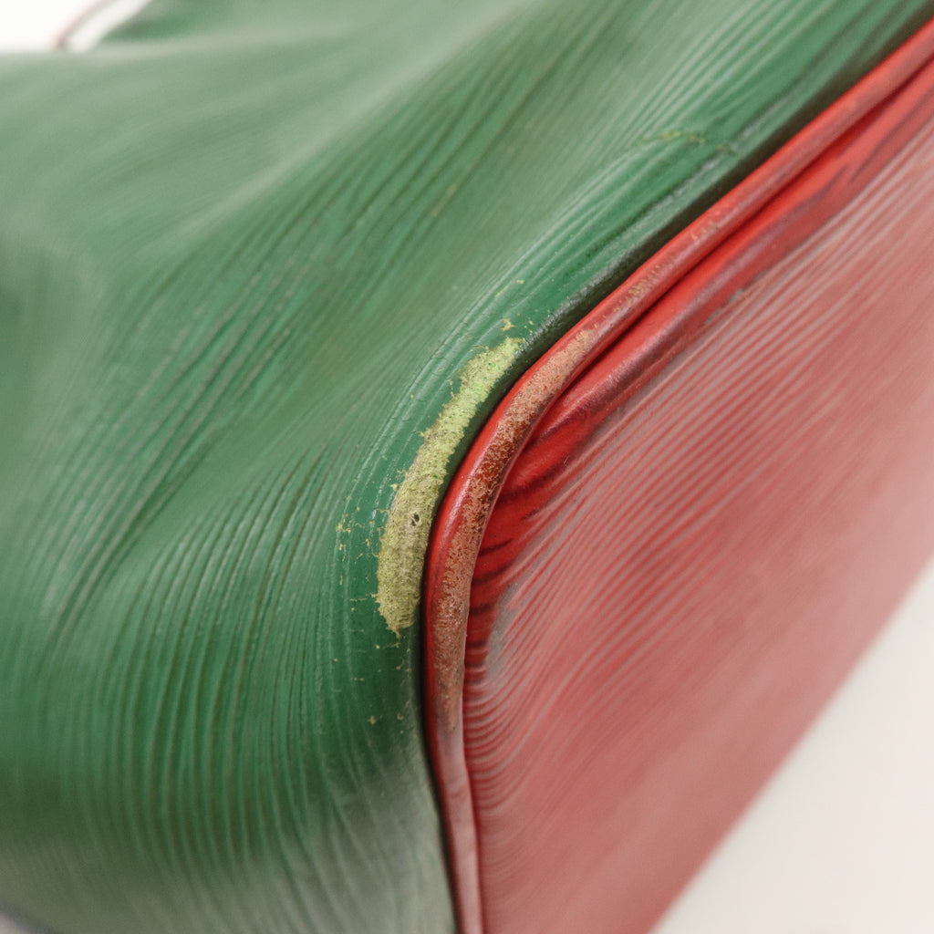 Louis Vuitton Epi Petit Noe Shoulder Bag Green Red M44147