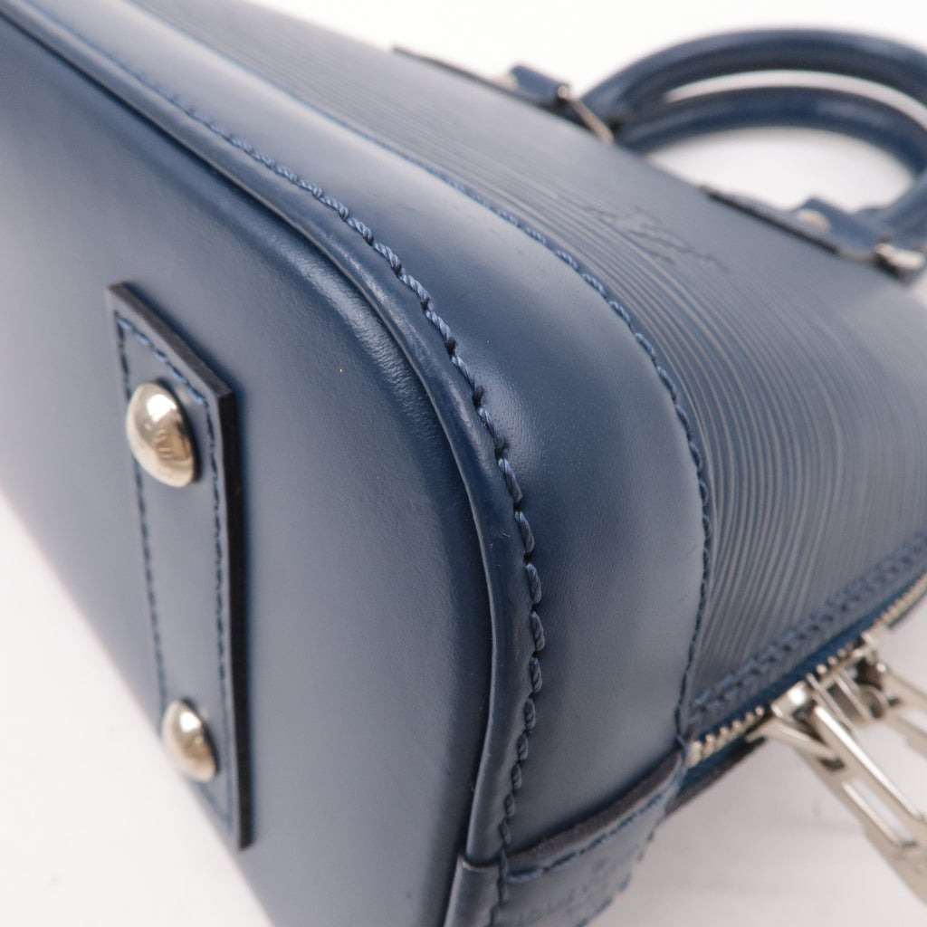 Louis Vuitton Epi Alma BB 2Way Bag Andigo Blue M40855