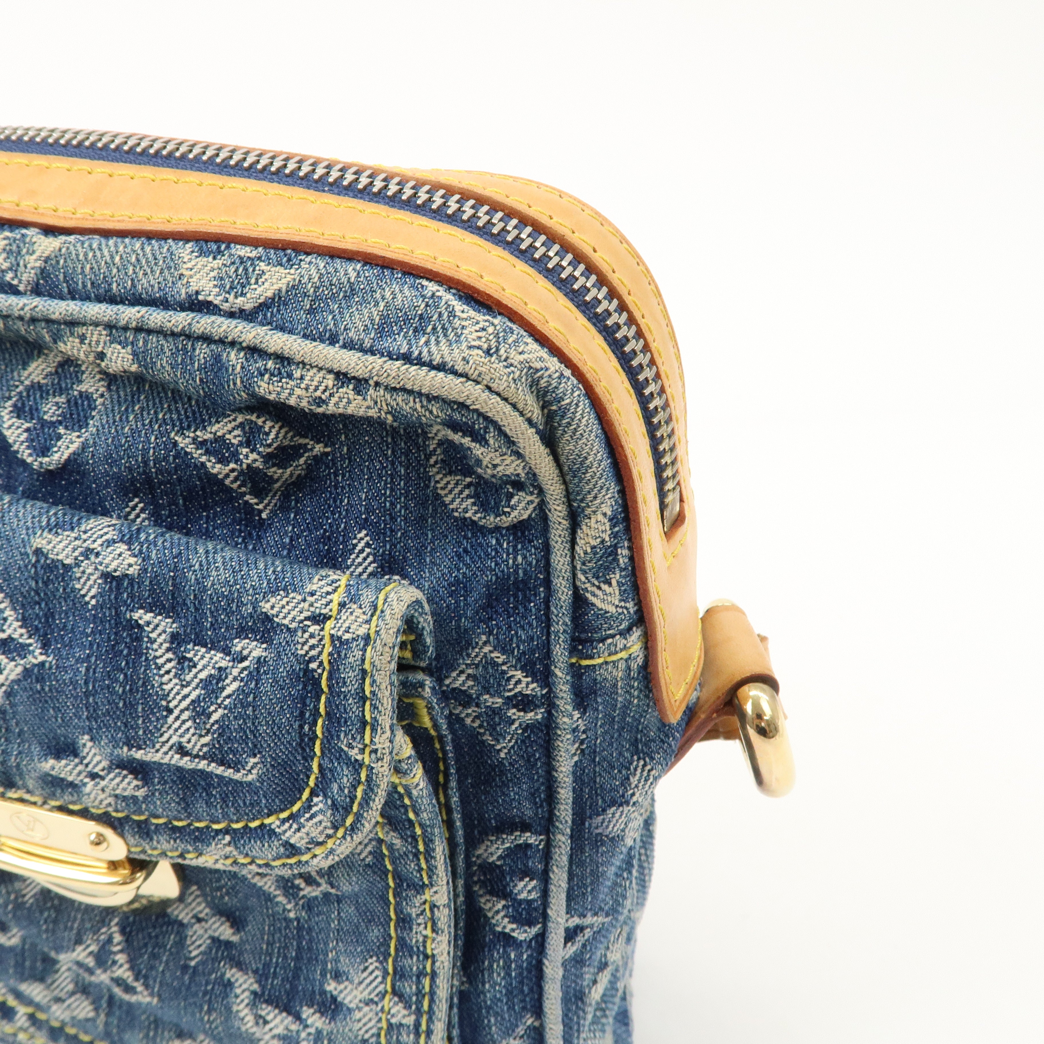 Louis Vuitton Monogram Denim Camera Bag Shoulder Bag Blue