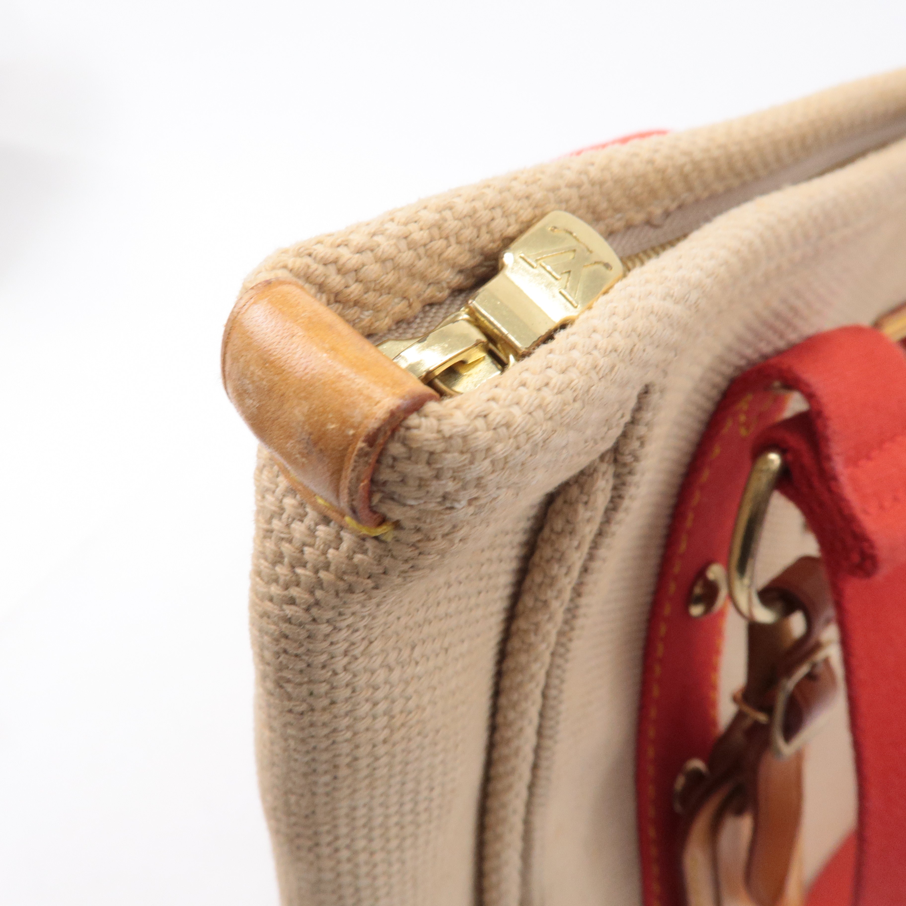 Louis Vuitton Antigua Cabas MM Tote Bag Hand Bag Rouge M40035