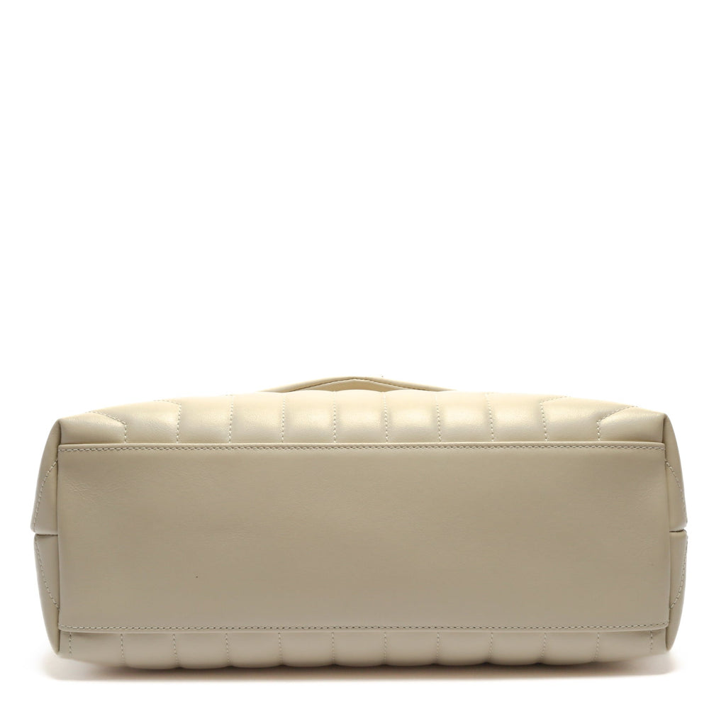 SAINT LAURENT Lou Lou Medium Chain Bag- Blanc Vintage (Off White)