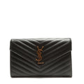 SAINT LAURENT Wallet on Chain Large Black