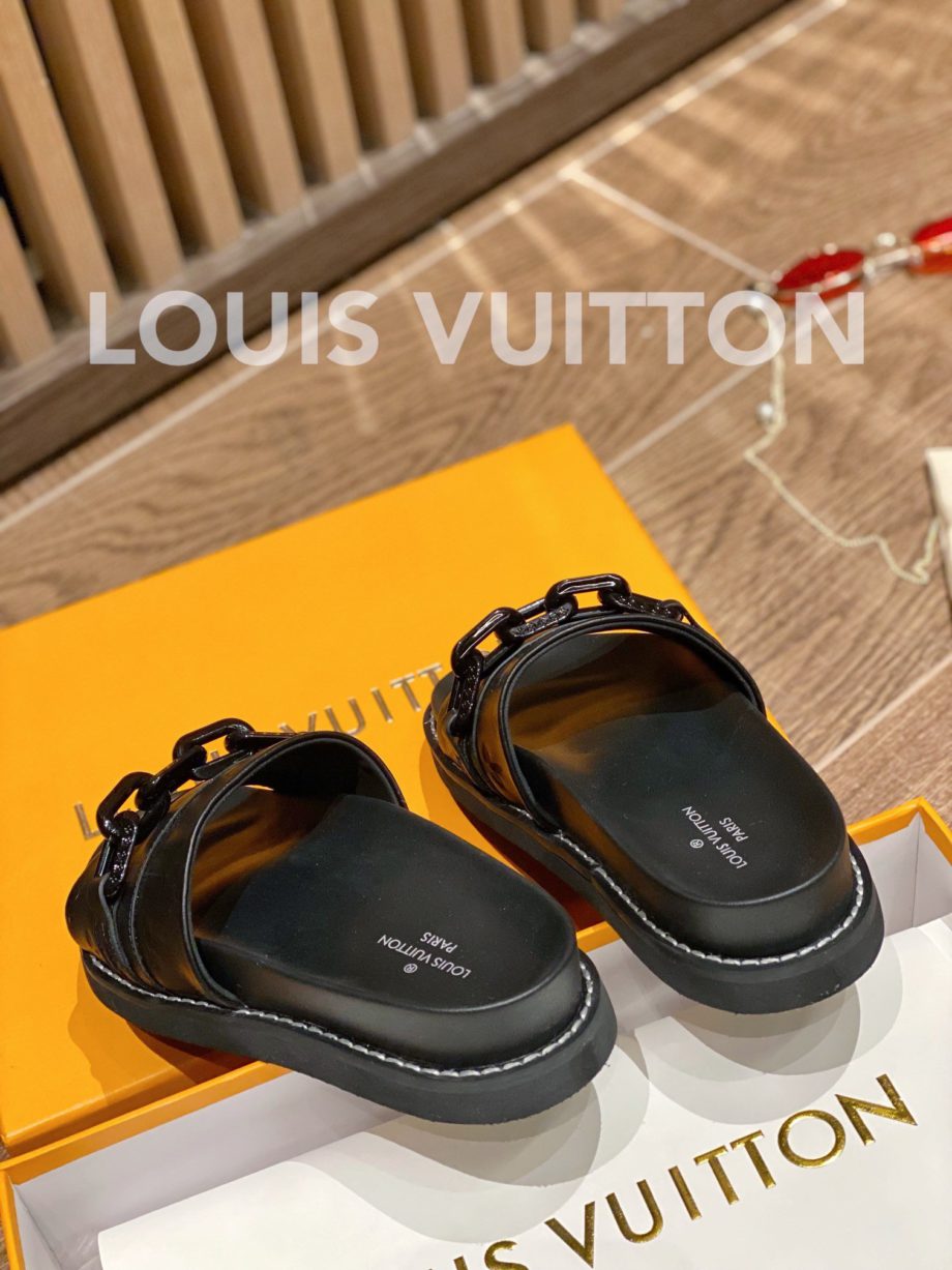 louis vuitton Sunset Flat Comfort Mule Black For Women LV