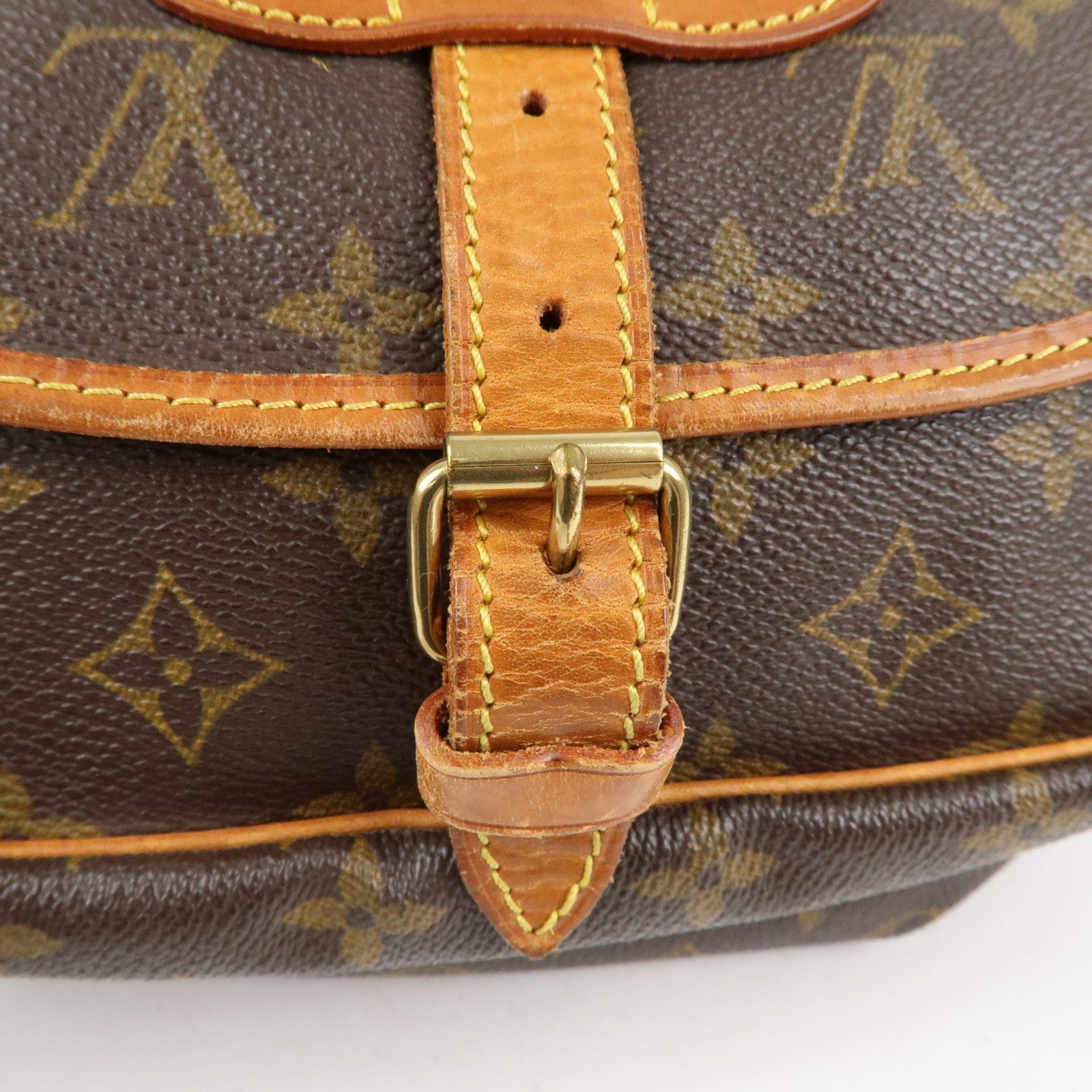 Louis Vuitton Monogram Saumur 30 Shoulder Bag Brown M42256