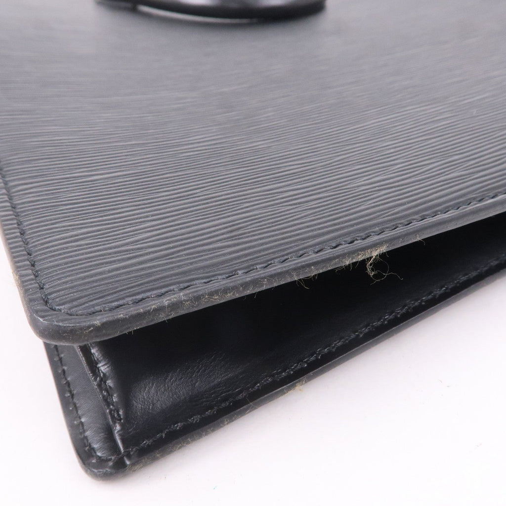 Louis Vuitton Epi Sac Plat Hand Bag Noir Black M59082
