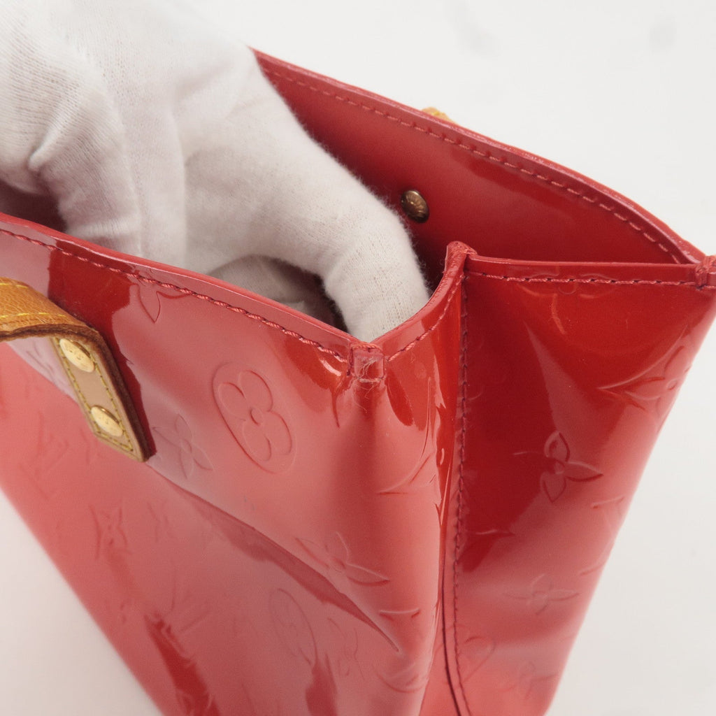 Louis Vuitton Monogram Vernis Lead PM Hand Bag Rouge M91088