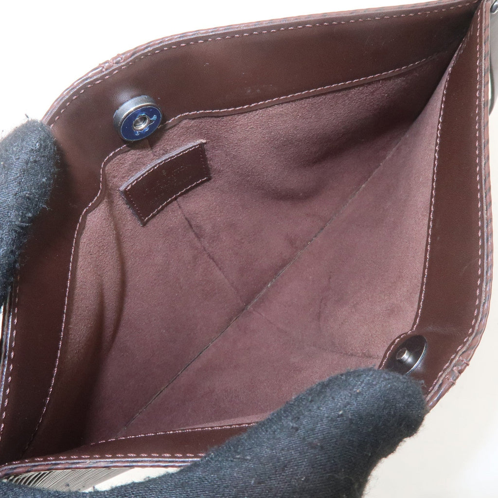 Louis Vuitton Epi Pochette Demi-Lune Hand Bag Mocha M5262D