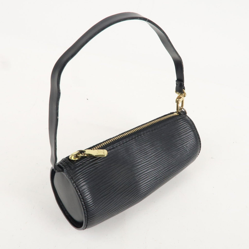 Louis Vuitton Epi Set of 2 Pouch For Soufflot Hand Bag Black Red