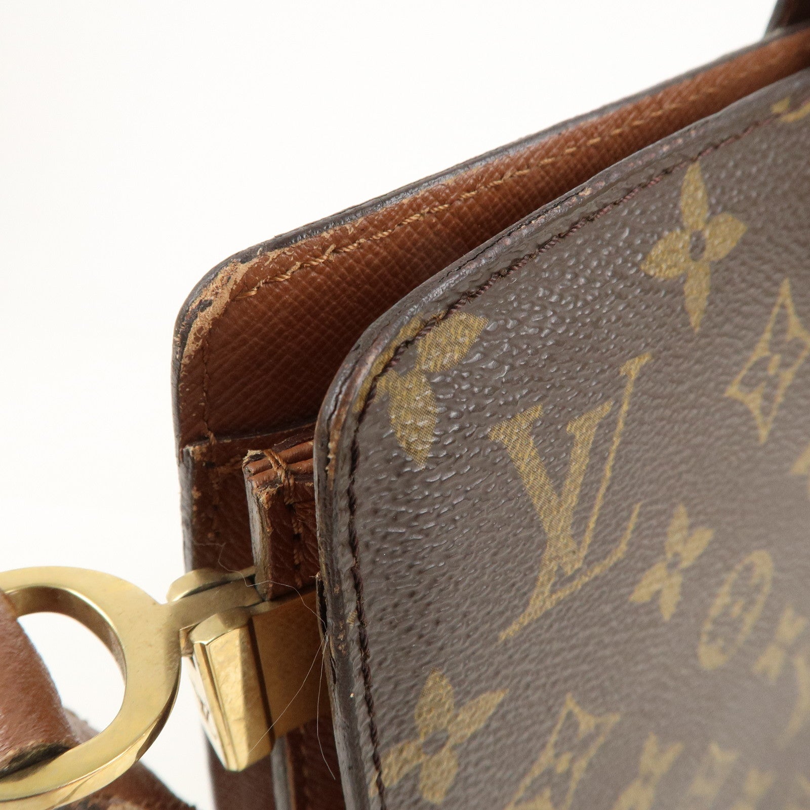 Louis Vuitton Monogram Courcelles Shoulder Bag Brown M51375