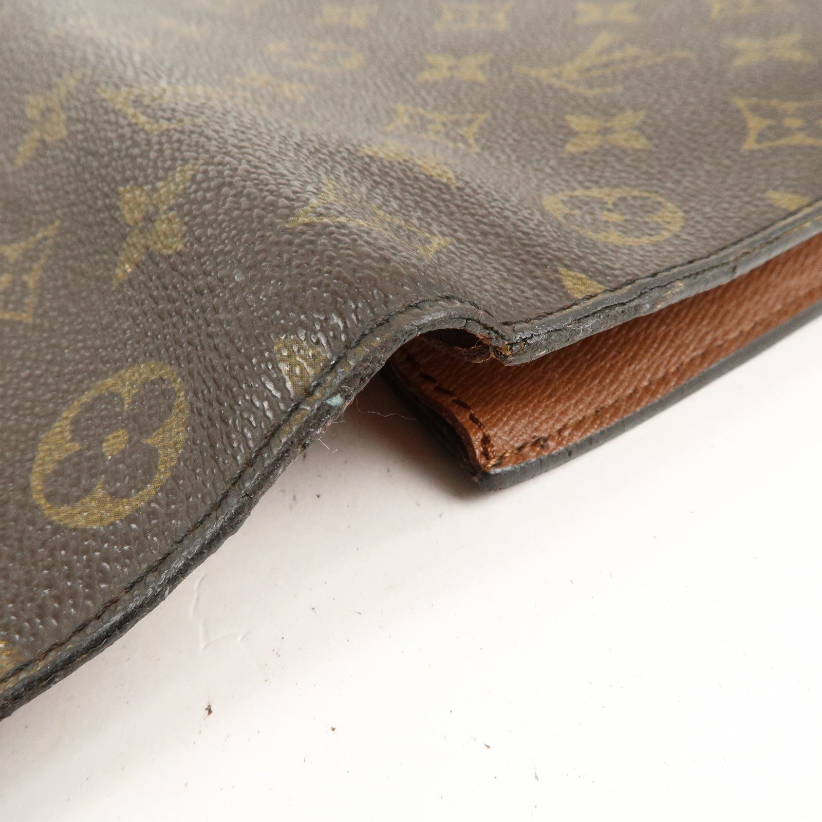 Louis Vuitton Monogram Porte Envelope Clutch Bag Brown M51801