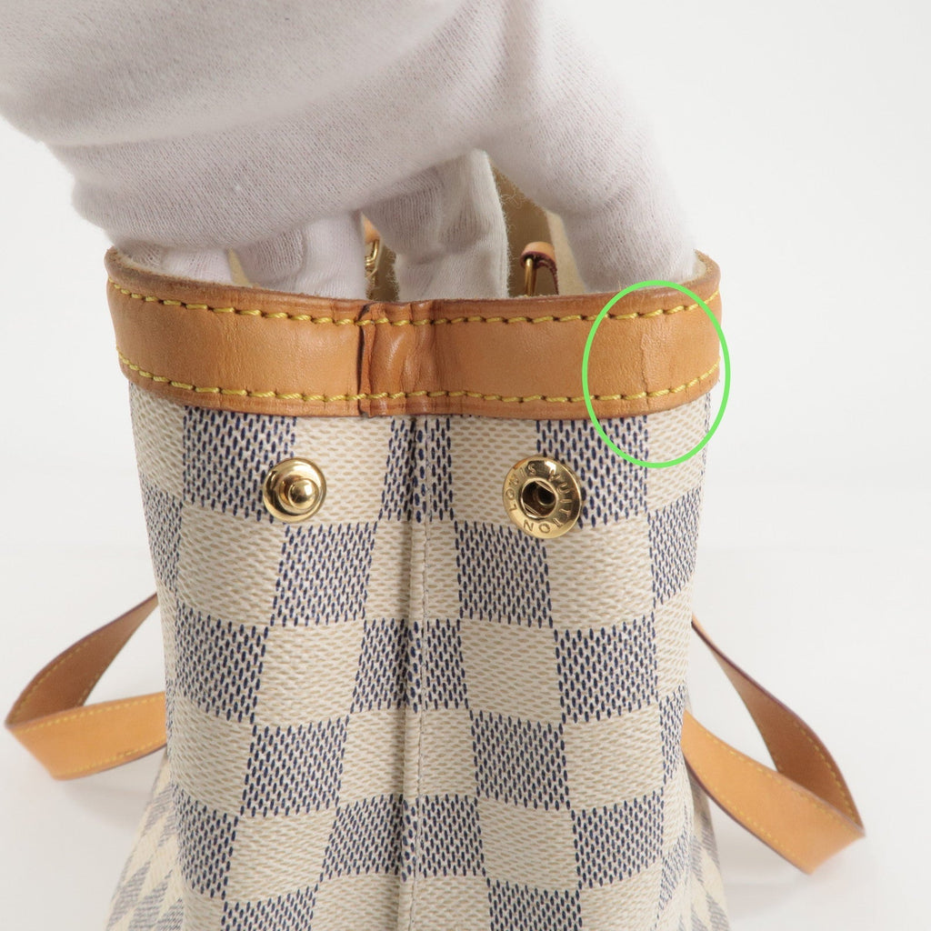Louis Vuitton Damier Azur Hampstead PM Hand Bag Ivory N51207