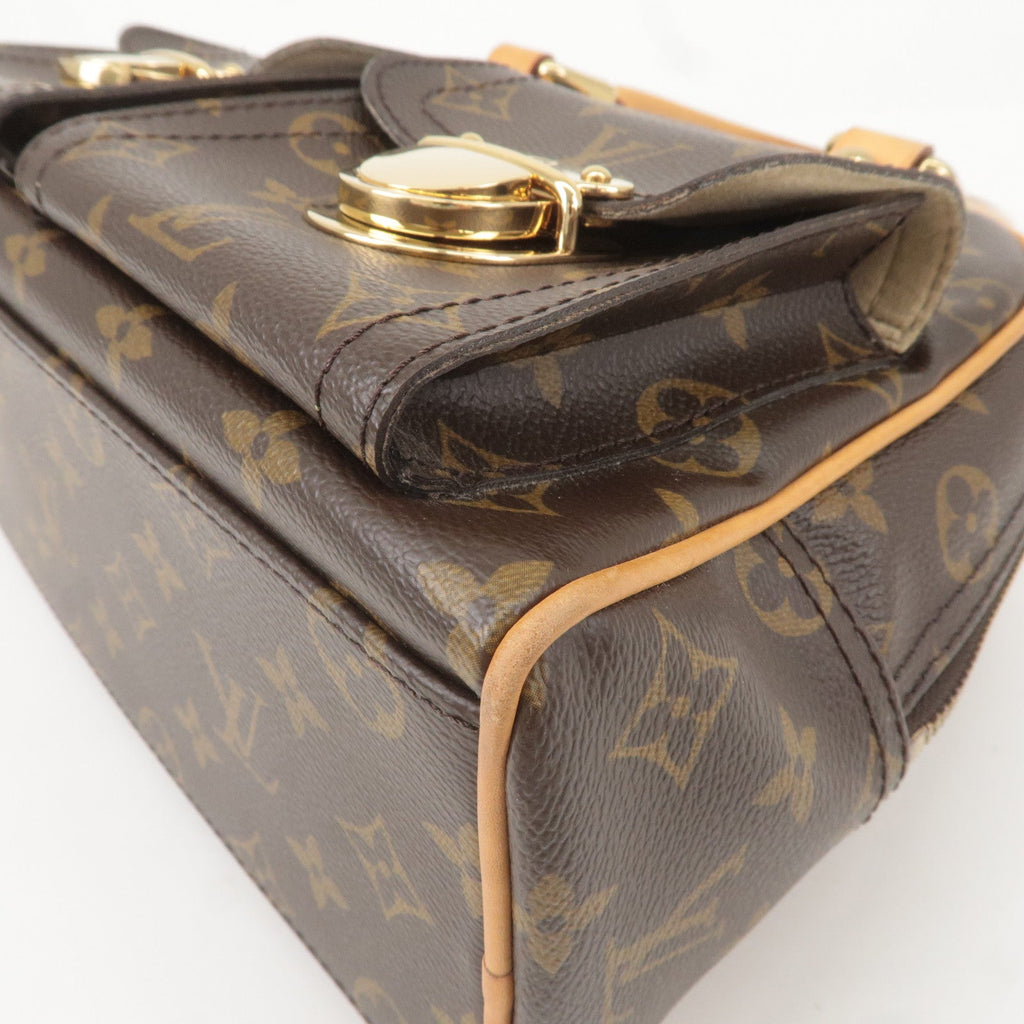 Louis Vuitton Monogram Manhattan PM Hand Bag Brown M40026