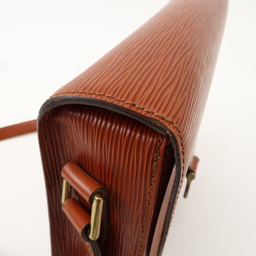 Louis Vuitton Epi Saint Cloud Shoulder Bag Kenya Brown M52193