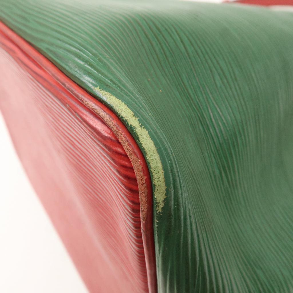 Louis Vuitton Epi Petit Noe Shoulder Bag Green Red M44147