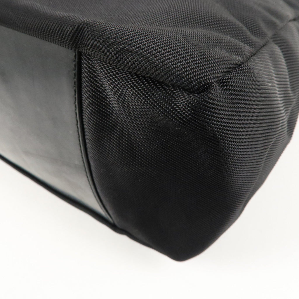 GUCCI Bamboo Nylon Leather 2WAY Bag Black 000・2404・0509