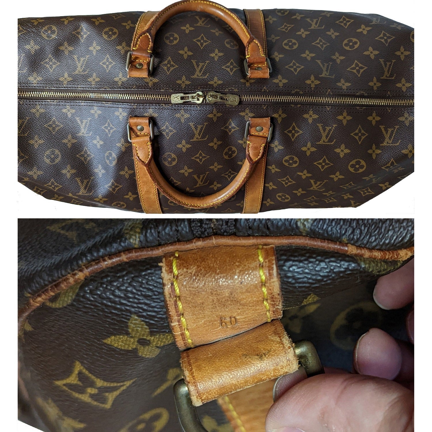 Louis Vuitton Vintage Monogram Keepall Bandouliere 60 Bag