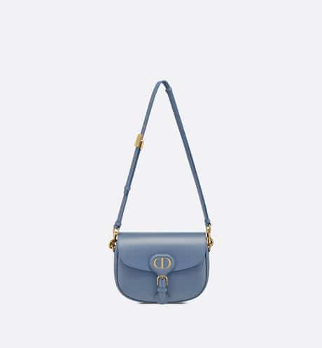 Medium Dior Bobby Bag Denim Blue Box Calfskin