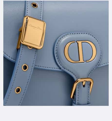 Medium Dior Bobby Bag Denim Blue Box Calfskin