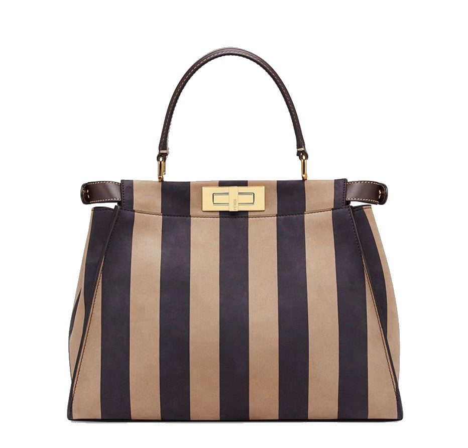 Fendi Medium Nubuck Pequin Peekaboo Bag
