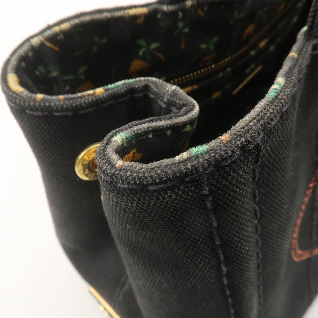 PRADA Canapa Mini Canvas 2Way Bag Black 1BG439