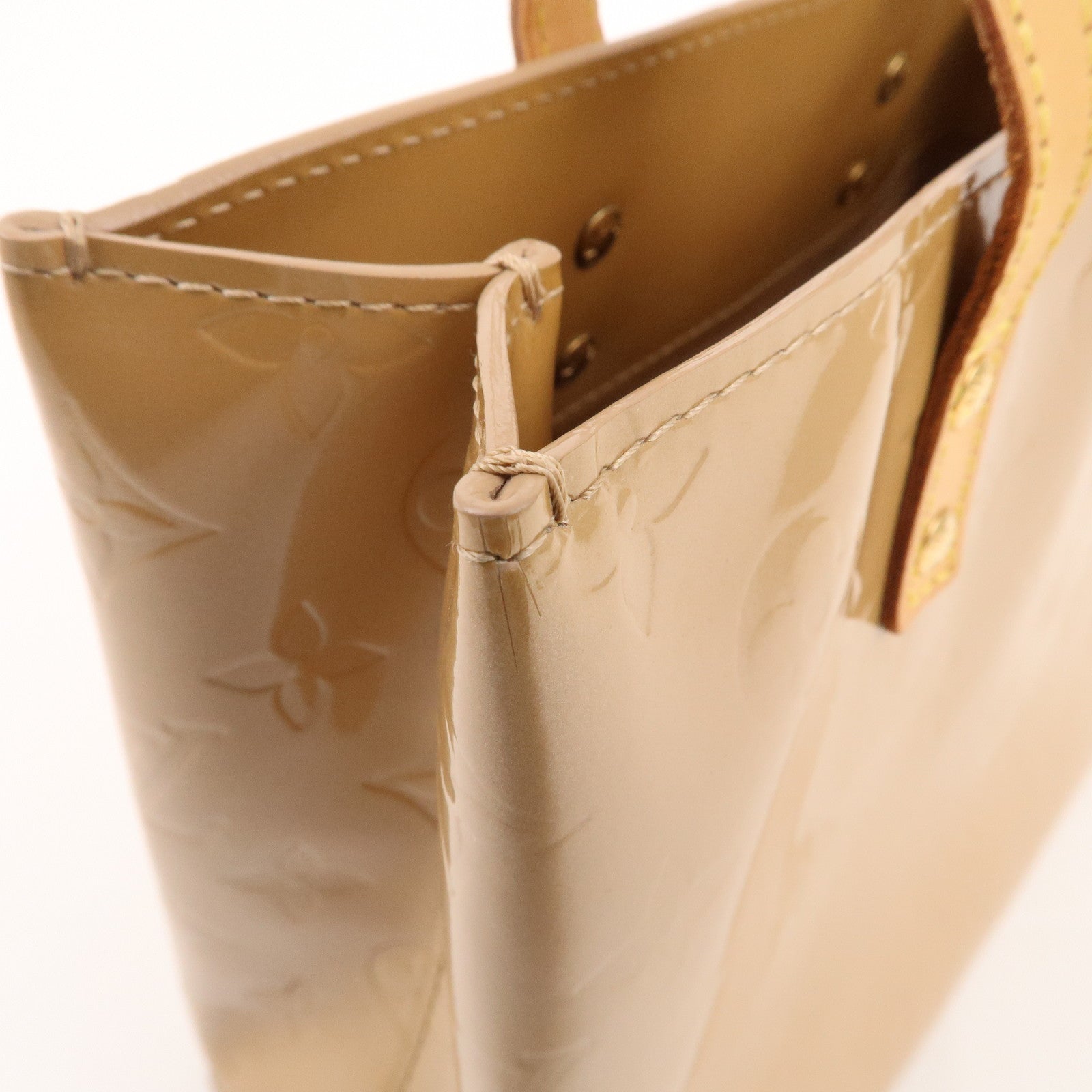 Louis Vuitton Monogram Vernis Lead PM Hand Bag Noisette M91334