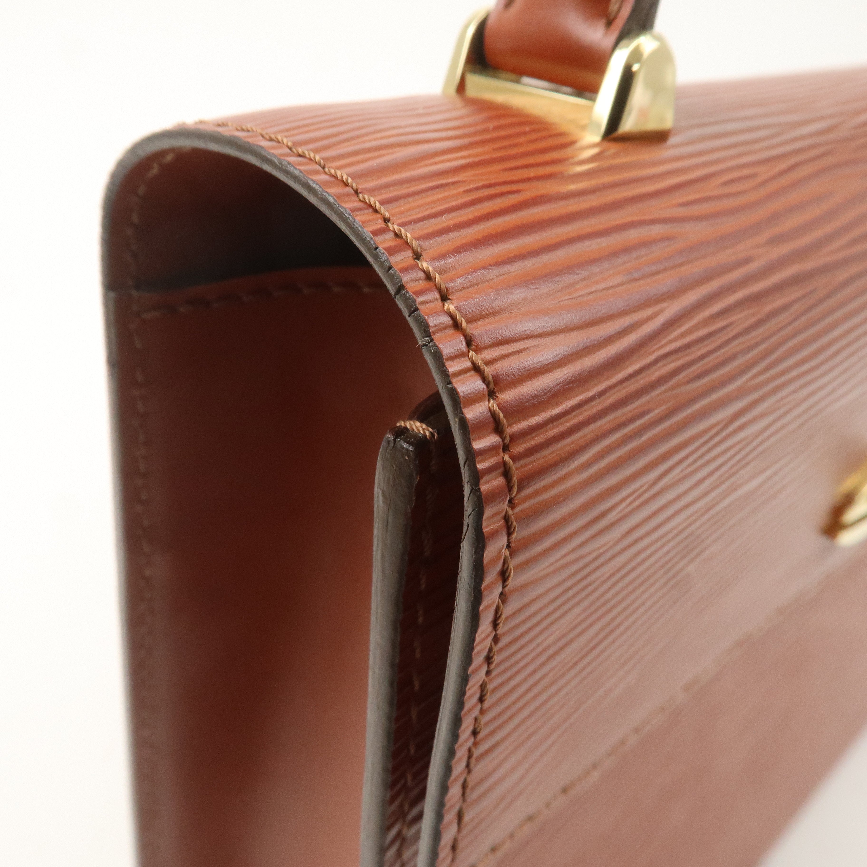 Louis Vuitton Epi Malselv Hand Bag Kenya Brown M52373