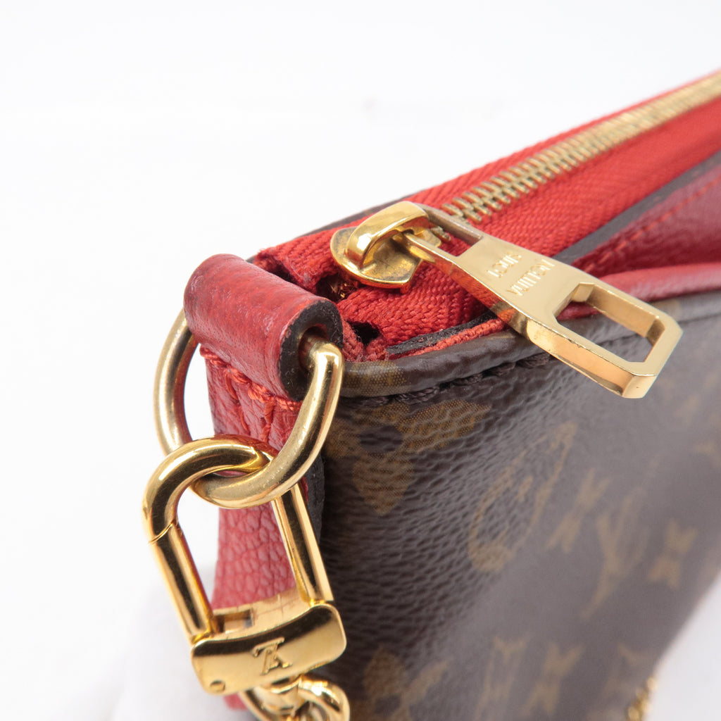 Louis Vuitton Monogram Pallas Clutch 2Way Bag Cerise M41638