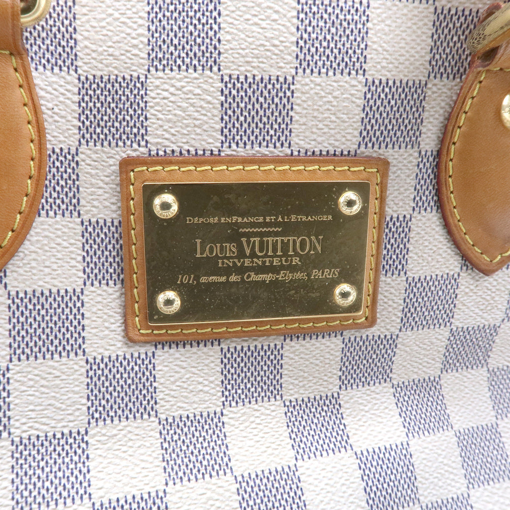 Louis Vuitton Damier Azur Hampstead PM Hand Bag Ivory N51207