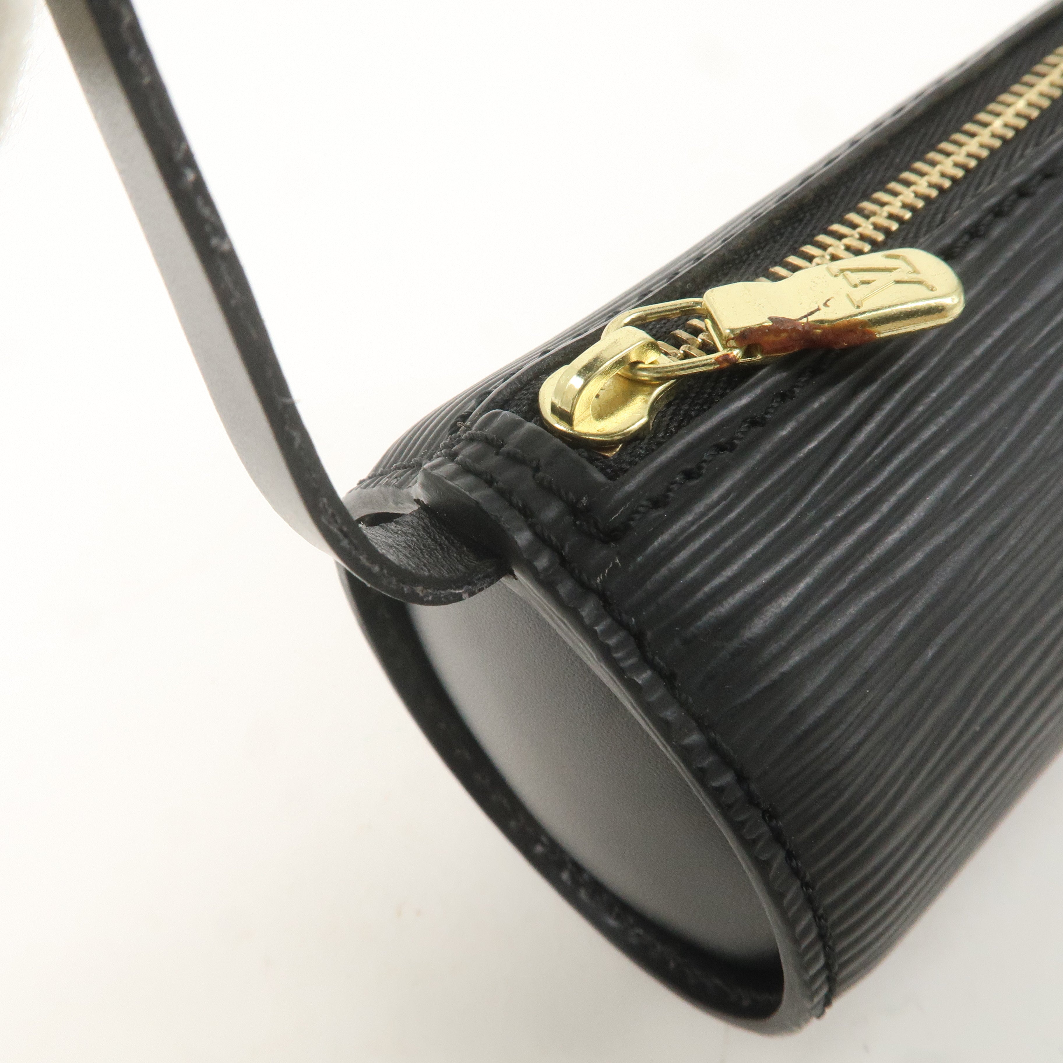 Louis Vuitton Epi Mini Pouch For Soufflot Hand Bag Noir Black F/S