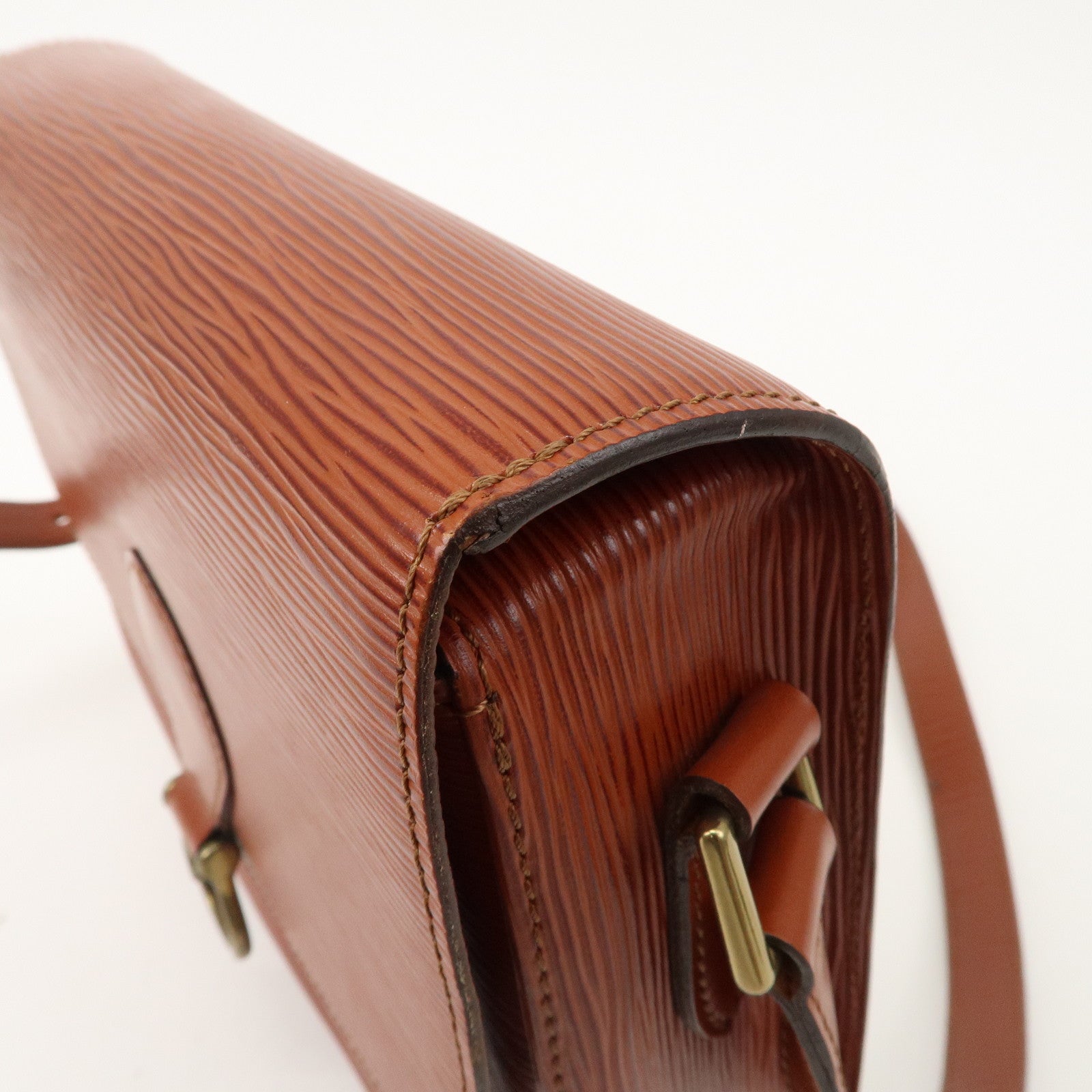 Louis Vuitton Epi Saint Cloud Shoulder Bag Kenya Brown M52193