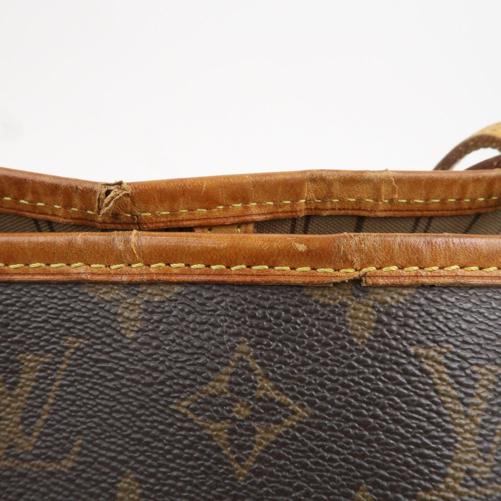 Louis Vuitton Monogram Neverfull MM Tote Bag Brown M40156