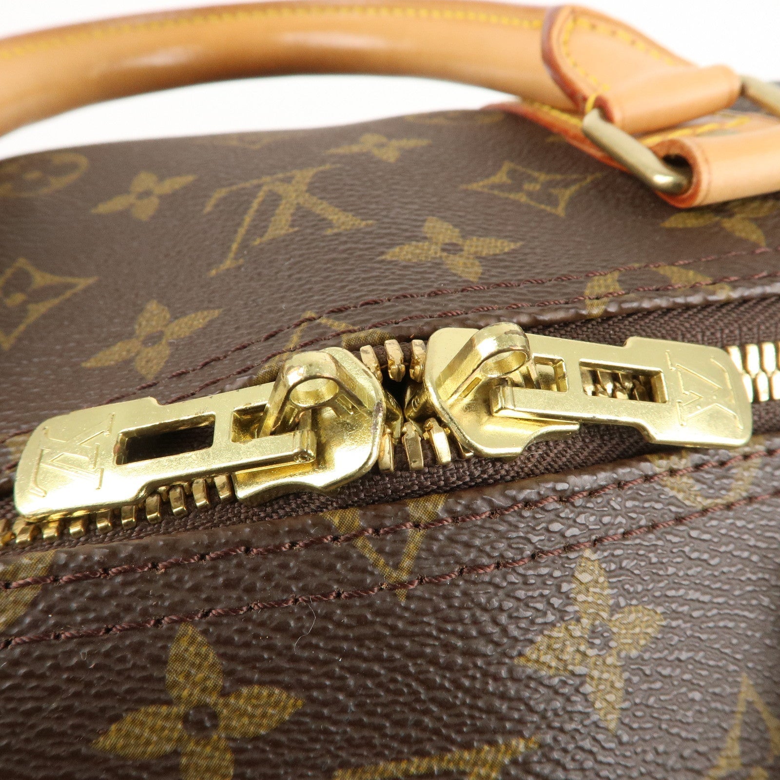 AuthenticLouis Vuitton Monogram Keep All 55 Boston Bag Brown M41424