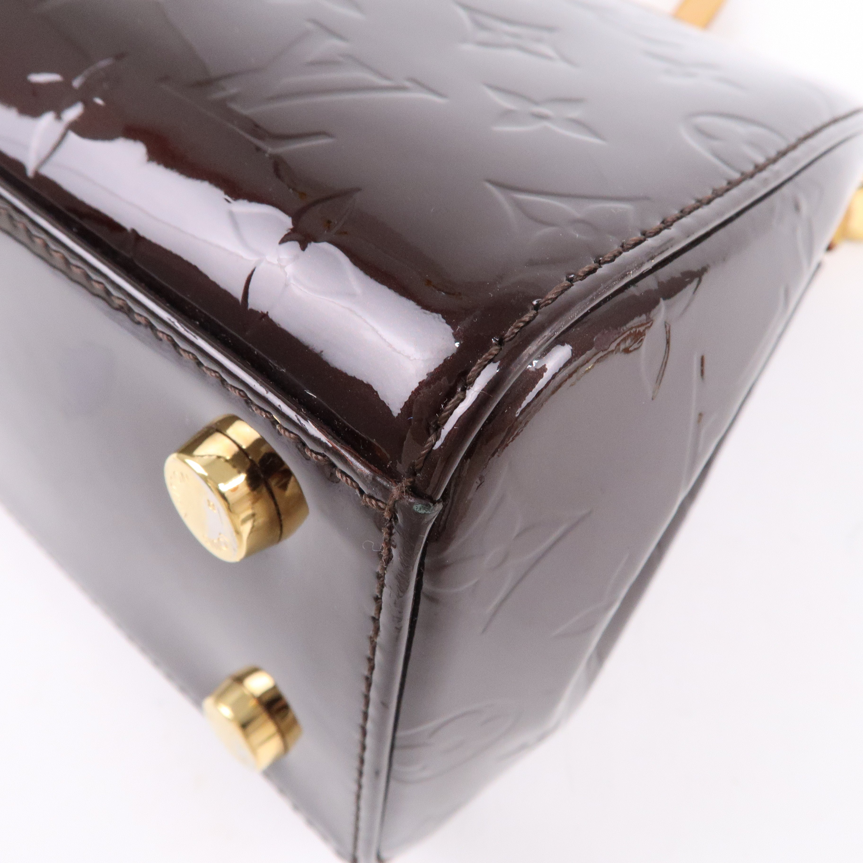 Louis Vuitton Vernis Brea MM 2Way Hand Bag Amarante M91619