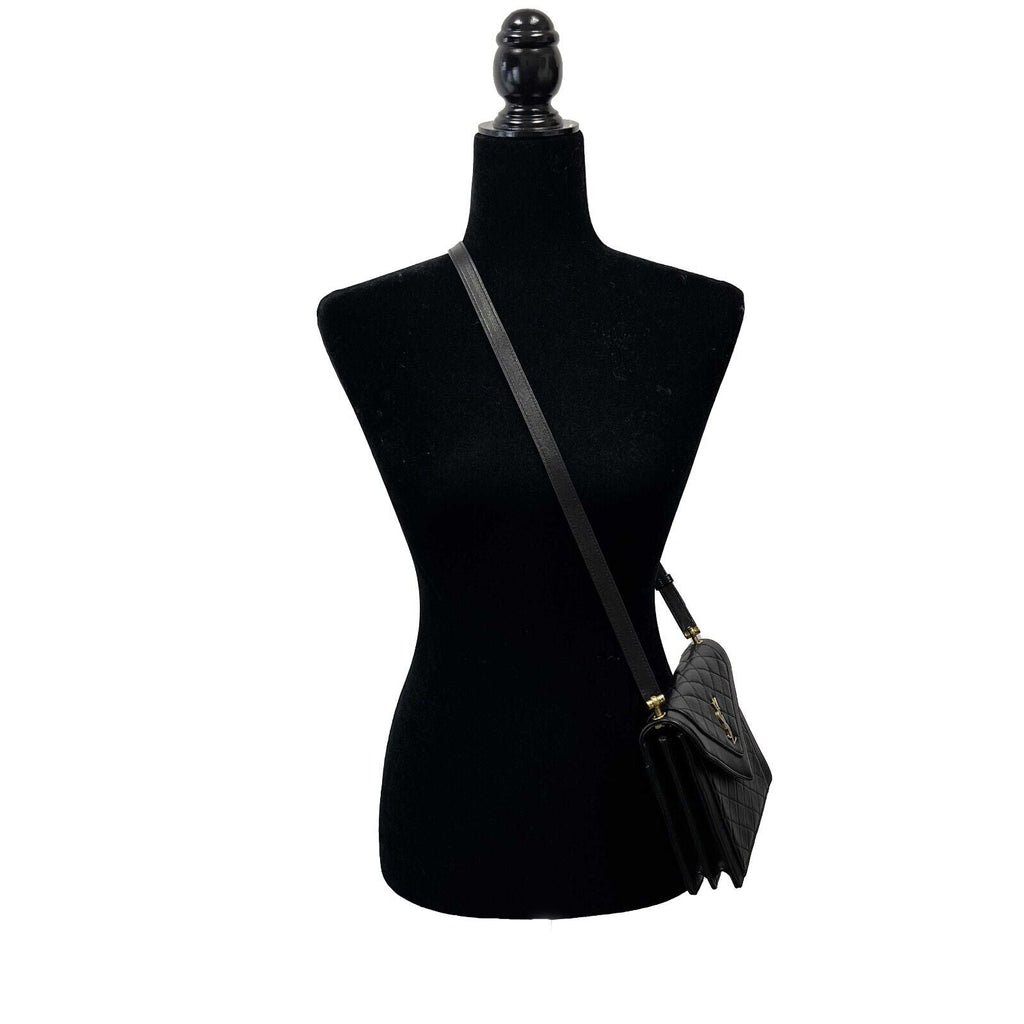 SAINT LAURENT - Gaby Mini Satchel in Black Quilted Lambskin Leather - Crossbody