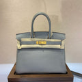 Hermes 30cm Gris Mouette Birkin Togo Gold Hardware