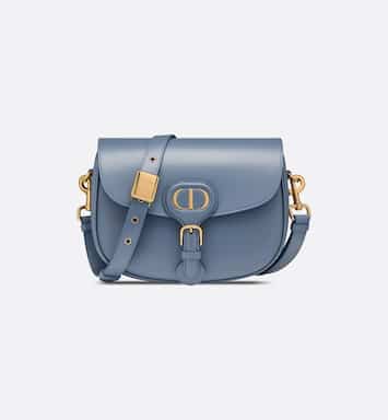 Medium Dior Bobby Bag Denim Blue Box Calfskin