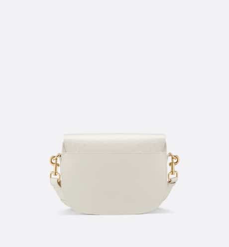 Large Dior Bobby Bag Latte Box Calfskin with Blue Oblique Embroidered Strap