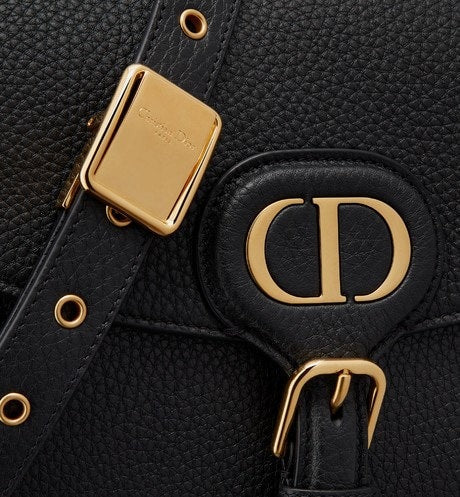 Small Dior Bobby Bag Black Grained Calfskin