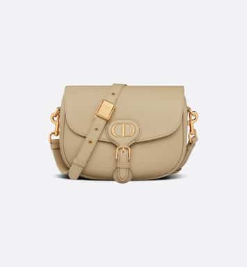 Medium Dior Bobby Bag Beige Grained Calfskin