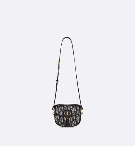 Medium Dior Bobby Bag Blue Oblique Jacquard