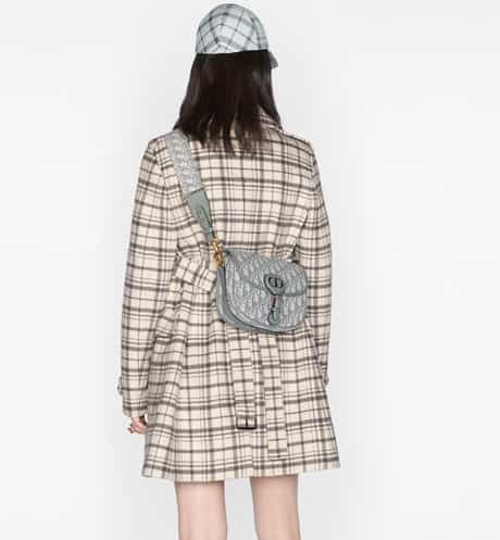 Medium Dior Bobby Bag Gray Oblique Jacquard