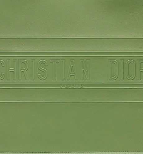 Small Dior Book Tote Willow Green Calfskin