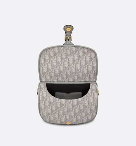 Medium Dior Bobby Bag Gray Oblique Jacquard